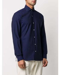 Chemise de ville bleu marine Barba