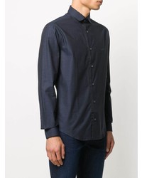 Chemise de ville bleu marine Emporio Armani