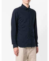 Chemise de ville bleu marine Ermenegildo Zegna