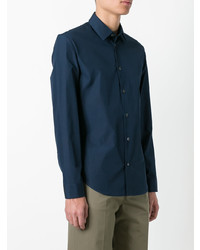 Chemise de ville bleu marine Maison Margiela