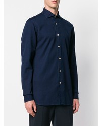 Chemise de ville bleu marine Borriello