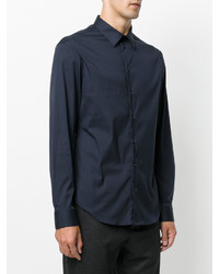 Chemise de ville bleu marine Emporio Armani