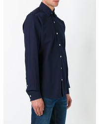 Chemise de ville bleu marine Barba