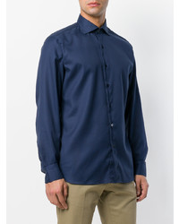 Chemise de ville bleu marine Borriello