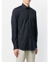 Chemise de ville bleu marine Bagutta