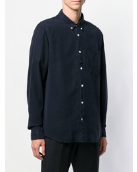 Chemise de ville bleu marine Nn07