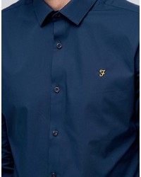 Chemise de ville bleu marine Farah