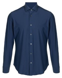 Chemise de ville bleu marine Corneliani