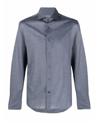 Chemise de ville bleu marine Corneliani