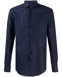 Chemise de ville bleu marine Etro