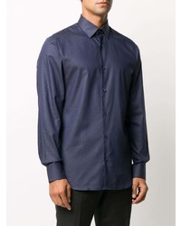 Chemise de ville bleu marine Z Zegna