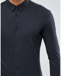 Chemise de ville bleu marine Lindbergh