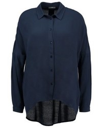 Chemise de ville bleu marine KIOMI