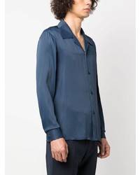 Chemise de ville bleu marine Sandro