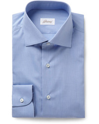 Chemise de ville bleue Brioni