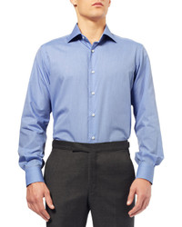 Chemise de ville bleue Brioni