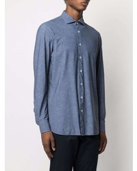 Chemise de ville bleue Lardini