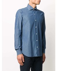 Chemise de ville bleue Barba