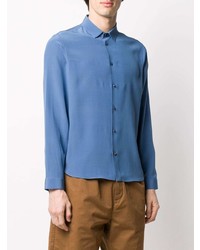 Chemise de ville bleue Gucci