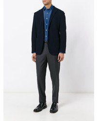 Chemise de ville bleue Canali