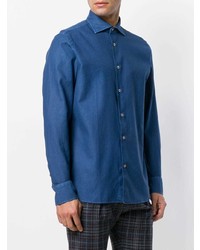 Chemise de ville bleue Borriello