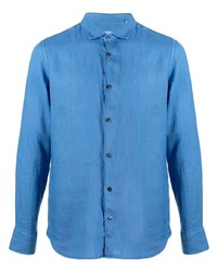 Chemise de ville bleue Tintoria Mattei