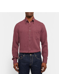 Chemise de ville bordeaux Drakes