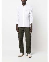 Chemise de ville brodée blanche Lacoste