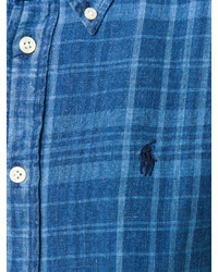Chemise de ville écossaise bleue Polo Ralph Lauren