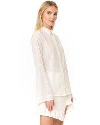 Chemise de ville en chiffon blanche