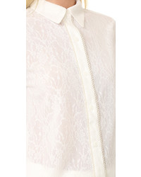 Chemise de ville en chiffon blanche