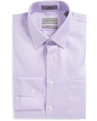 Chemise de ville en pied-de-poule violet clair