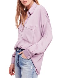 Chemise de ville en soie violet clair