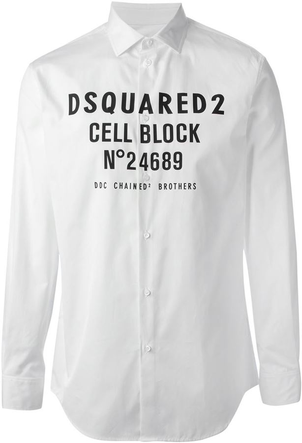 chemise blanche dsquared