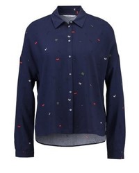 Chemise de ville imprimée bleu marine Only