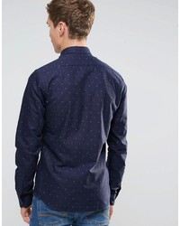 Chemise de ville imprimée bleu marine Scotch & Soda