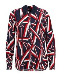 Chemise de ville imprimée bleu marine Tommy Hilfiger