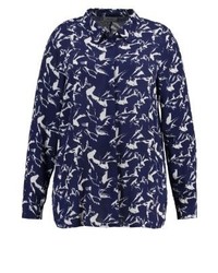Chemise de ville imprimée bleu marine Zizzi