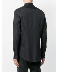 Chemise de ville imprimée noire Pal Zileri