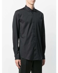 Chemise de ville imprimée noire Pal Zileri