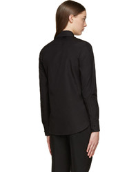 Chemise de ville noire Saint Laurent