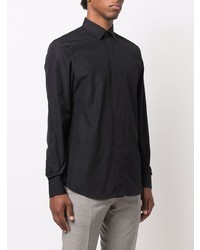 Chemise de ville noire Z Zegna