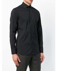 Chemise de ville noire Z Zegna