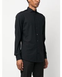 Chemise de ville noire Traiano Milano