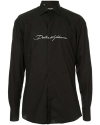 Chemise de ville noire Dolce & Gabbana