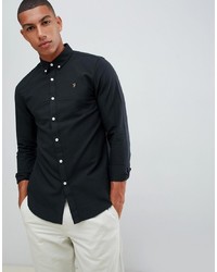 Chemise de ville noire Farah