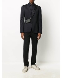 Chemise de ville noire Z Zegna