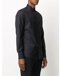 Chemise de ville noire Z Zegna