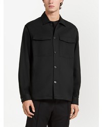 Chemise de ville noire Z Zegna