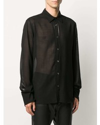 Chemise de ville noire Ann Demeulemeester